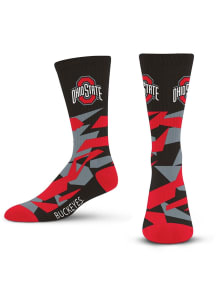 Ohio State Buckeyes Shattered Camo Mens Crew Socks