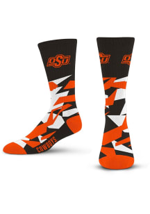 Oklahoma State Cowboys Shattered Camo Mens Crew Socks