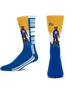 Pitt Panthers Mascot Drip Mens Crew Socks