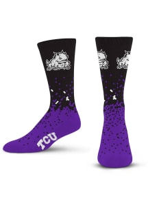 TCU Horned Frogs Spray Zone Mens Crew Socks