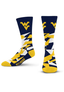 West Virginia Mountaineers Shattered Camo Mens Crew Socks