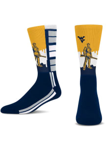 West Virginia Mountaineers Mascot Drip Mens Crew Socks