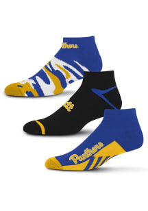 Pitt Panthers Camo Boom 3 Pack Mens No Show Socks