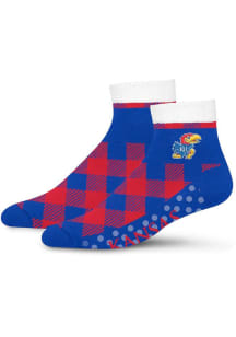 Kansas Jayhawks Cozy Buff Womens Quarter Socks