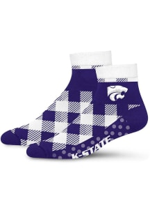 K-State Wildcats Cozy Buff Womens Quarter Socks