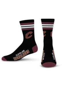 Cleveland Cavaliers Pink 4 Stripe Deuce Youth Crew Socks