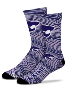 K-State Wildcats Zubaz Zubified Mens Crew Socks