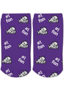 TCU Horned Frogs #1 Fan Baby Quarter Socks