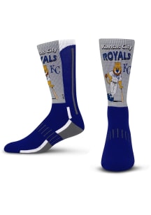 Kansas City Royals Royal Blue Mascot Fever Youth Crew Socks