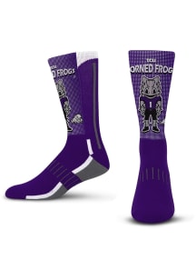 TCU Horned Frogs Purple Mascot Fever Youth Crew Socks