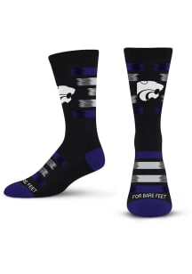K-State Wildcats 577 Fade to Black Mens Crew Socks