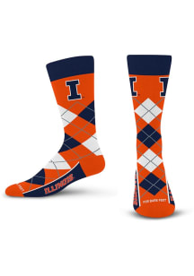 Illinois Fighting Illini Remix Mens Argyle Socks