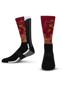 Iowa State Cyclones Red Mascot Scoreboard Youth Crew Socks