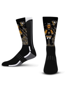 Pittsburgh Penguins Black Mascot Scoreboard Youth Crew Socks