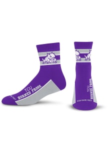 TCU Horned Frogs Lil Deuce Mens Quarter Socks