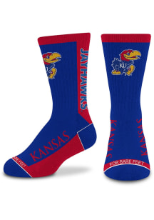 Kansas Jayhawks Crimson 577 MVP Youth Crew Socks