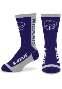 K-State Wildcats Purple 577 MVP Youth Crew Socks