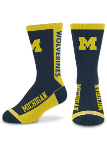 Michigan Wolverines Yellow 577 MVP Youth Crew Socks