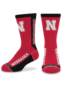 Nebraska Cornhuskers Red 577 MVP Youth Crew Socks