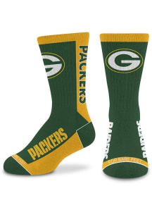 Green Bay Packers Dark Grey 577 MVP Youth Crew Socks