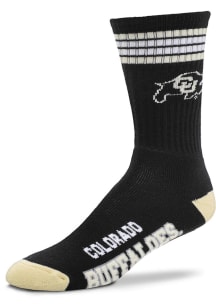 Colorado Buffaloes 4 Stripe Deuce Mens Crew Socks