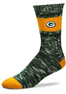 Green Bay Packers Alpine Stripes Womens Crew Socks