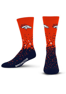 Denver Broncos Brown Spray Zone Youth Crew Socks