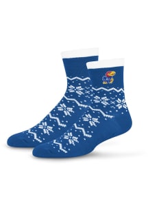 Kansas Jayhawks 160 Snowflake Lane Womens Quarter Socks