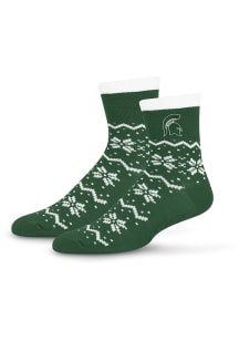 Michigan State Spartans 160 Snowflake Lane Womens Quarter Socks