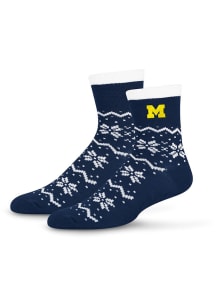 Michigan Wolverines 160 Snowflake Lane Womens Quarter Socks