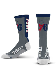 Philadelphia 76ers Cool Grey Jump Key Mens Crew Socks