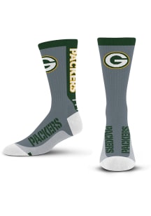 Green Bay Packers Cool Grey Jump Key Mens Crew Socks