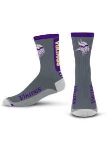 Minnesota Vikings Cool Grey Jump Key Mens Crew Socks