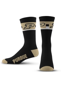 Purdue Boilermakers TMC 2 Stripe Mens Crew Socks