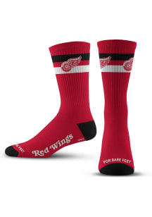 Detroit Red Wings TMC 2 Stripe Mens Crew Socks