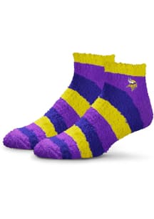 Minnesota Vikings Rainbow II Sleep Soft Womens Quarter Socks