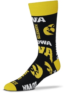 Iowa Hawkeyes Wall to Wall Mens Dress Socks
