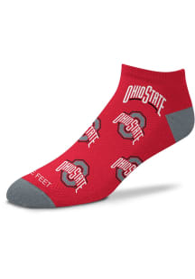 Ohio State Buckeyes Allover Mens No Show Socks