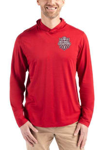 Cutter and Buck Indiana Hoosiers Mens Crimson 2025 CFP National Champions Coastline Eco Long Sleev..