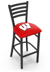 Wisconsin Badgers Stationary Pub Stool - Black