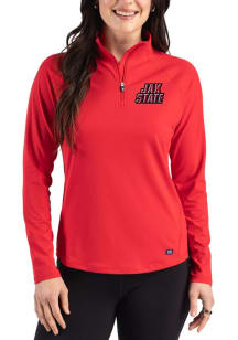 Cutter and Buck Jacksonville State Gamecocks Womens Red Prospect Eco Qtr Zip