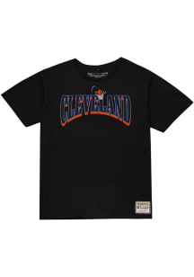 Mitchell and Ness Cleveland Cavaliers Black In the City Wordmark Short Sleeve T Shirt