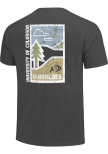 Colorado Buffaloes Charcoal Minimal Mountain Short Sleeve T Shirt