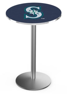 Seattle Mariners Stainless Round Base Pub Table