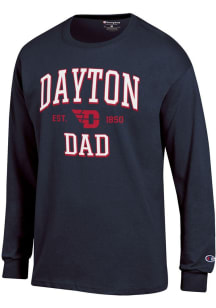 Champion Dayton Flyers Navy Blue Est Date Dad Jersey Long Sleeve T Shirt