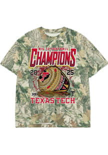 Something Inked Texas Tech Red Raiders Green Big 12 Football Champion Ring Short Sleeve T Shirt