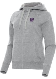 Antigua Louisville City FC Womens Grey Victory Long Sleeve Full Zip Jacket