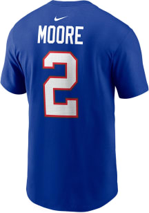 DJ Moore Buffalo Bills Blue Home Short Sleeve Player T Shirt