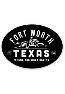 Dallas Ft Worth Fort Worth Stickers - Black