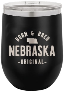 Nebraska Born and bred Stainless Steel Stemless - Black